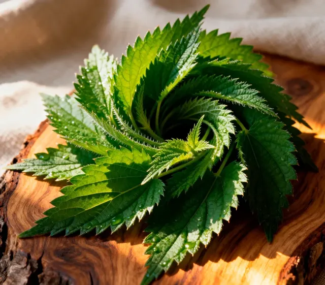 Fresh nettle leaves